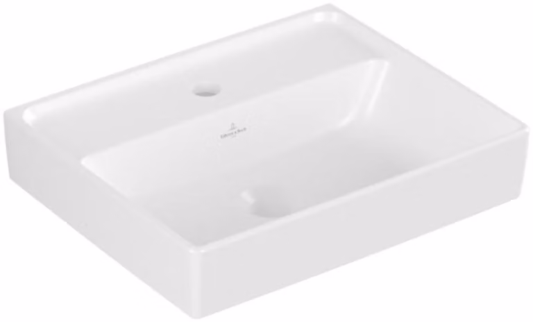 Villeroy & Boch Collaro lave-mains, 1 trou pour robinet, sans trop-plein, non rectifié, 450x370mm, 433446RW, 433446RW