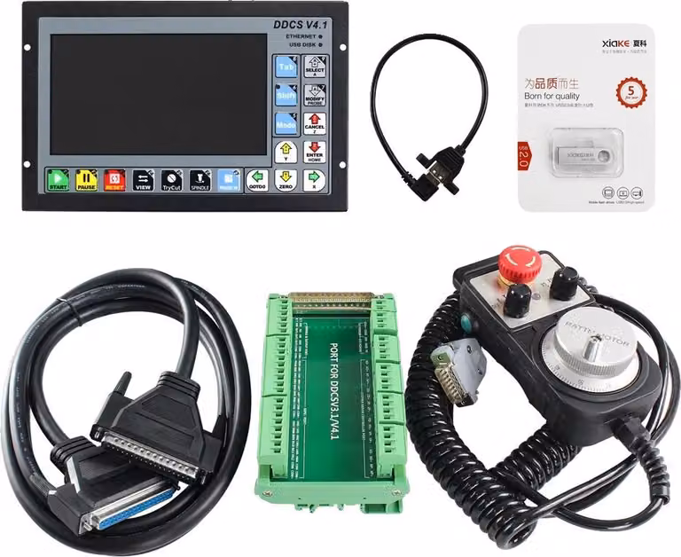 Controllo assi CNC, funzionamento offline, volantino e-stop incluso, kit 4 assi