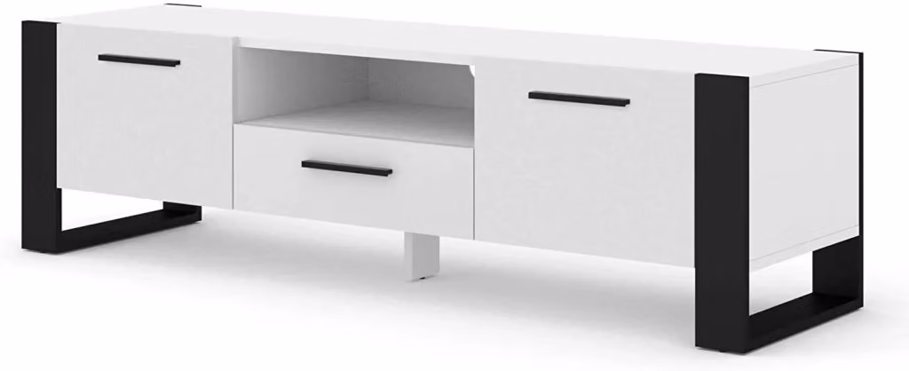 Armadio TV Nuka Bim Furniture Bianco Opaco L: 160 cm, P: 43 cm, H: 48 cm – 2
