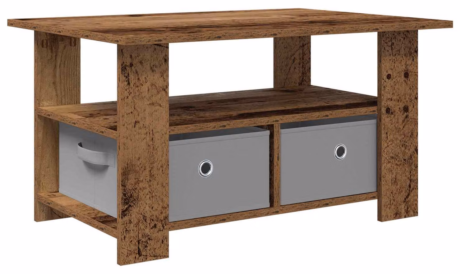Tavolino da salotto con cassetto Legno vecchio 77 x 55 x 42 cm