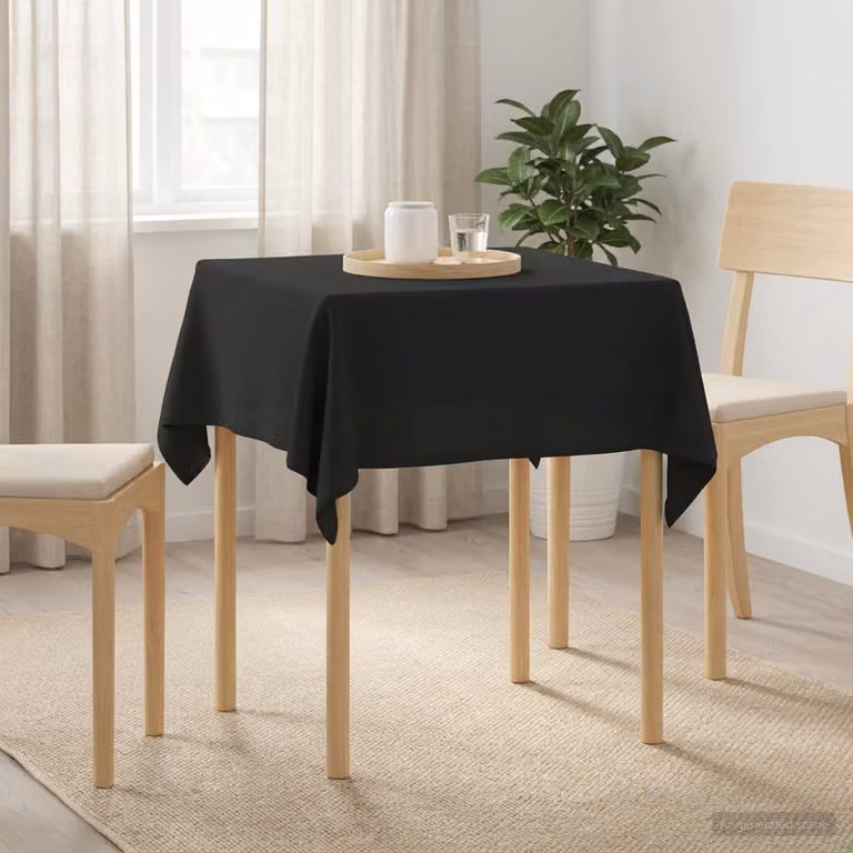 Set di 5 tovaglie quadrate vidaXL in poliestere idrorepellente e antimacchia, Grigio Scuro, 140 x 140 cm