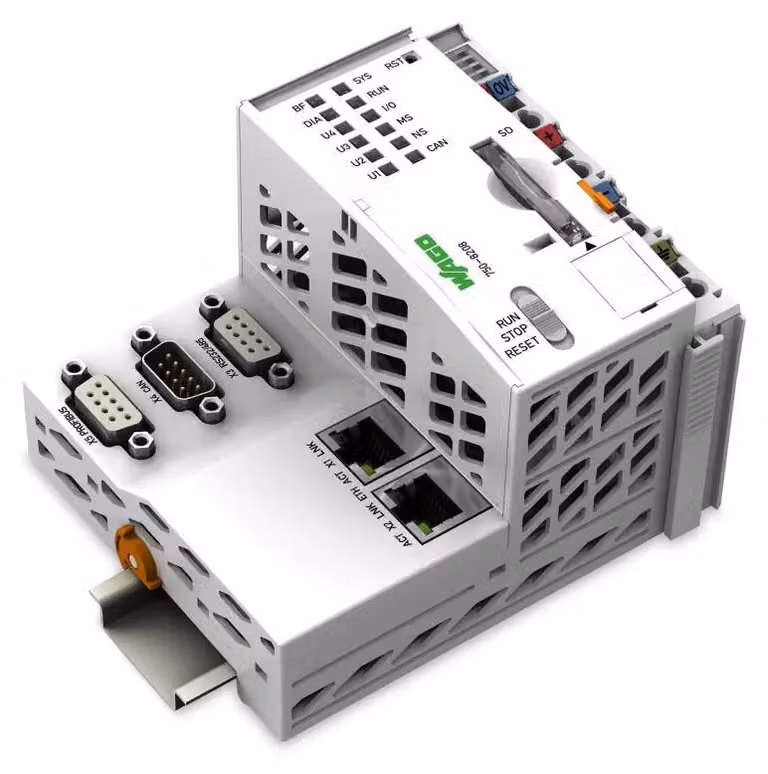 WAGO PFC200 CS 2ETH RS CAN DPM Controller SPS 750-8208 1 pz.
