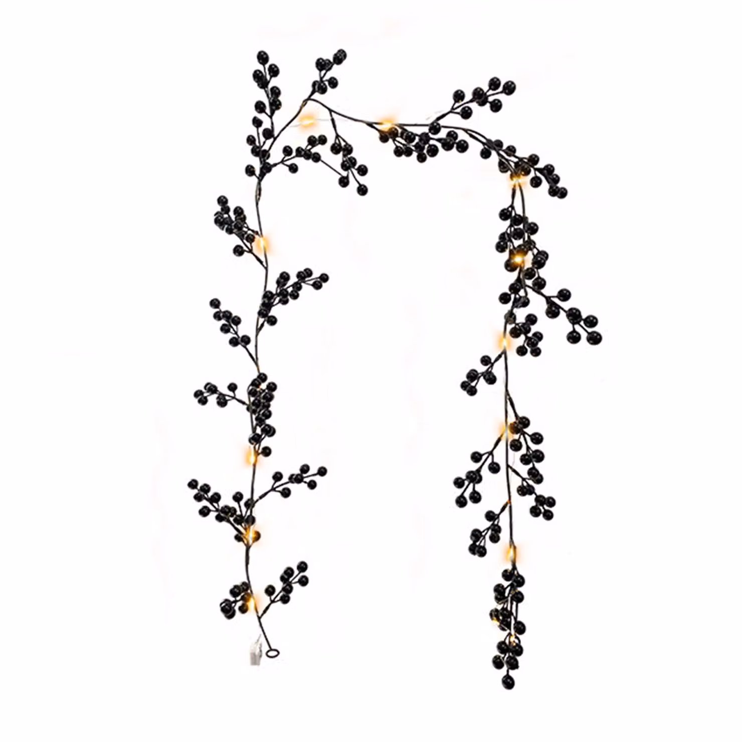 Rattan di bacche artificiali, Rattan di bacche natalizie, Rattan di bacche decorative, Rattan di bacche nere