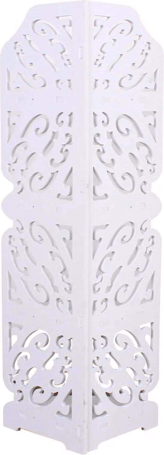 Scaffale angolare - Scaffale portaoggetti - 4 ripiani - Indipendente - PVC - Salvaspazio - Casa e ufficio - Bianco