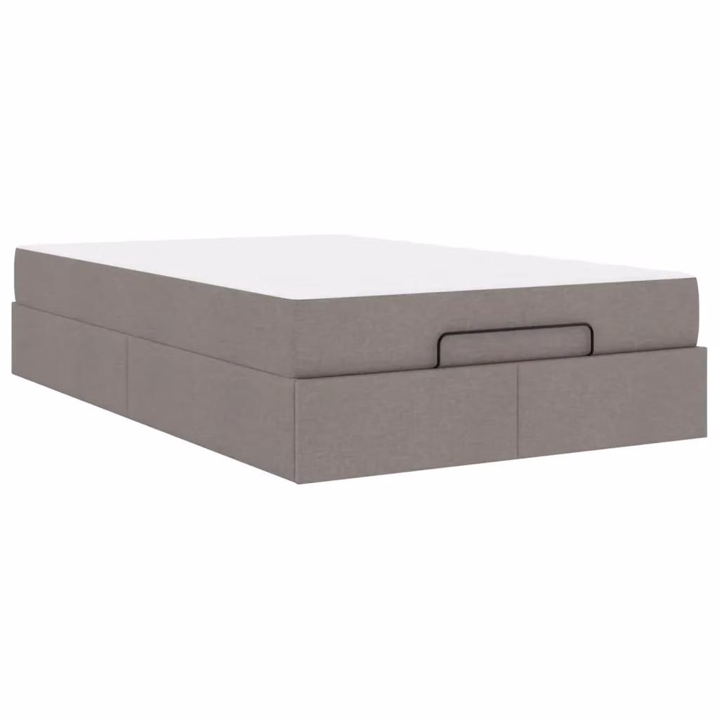 Letto con struttura imbottita e materasso in schiuma vidaXL con cassetti, L/P/H: 200 x 120 x 43,5 cm, Beige o Grigio – 2