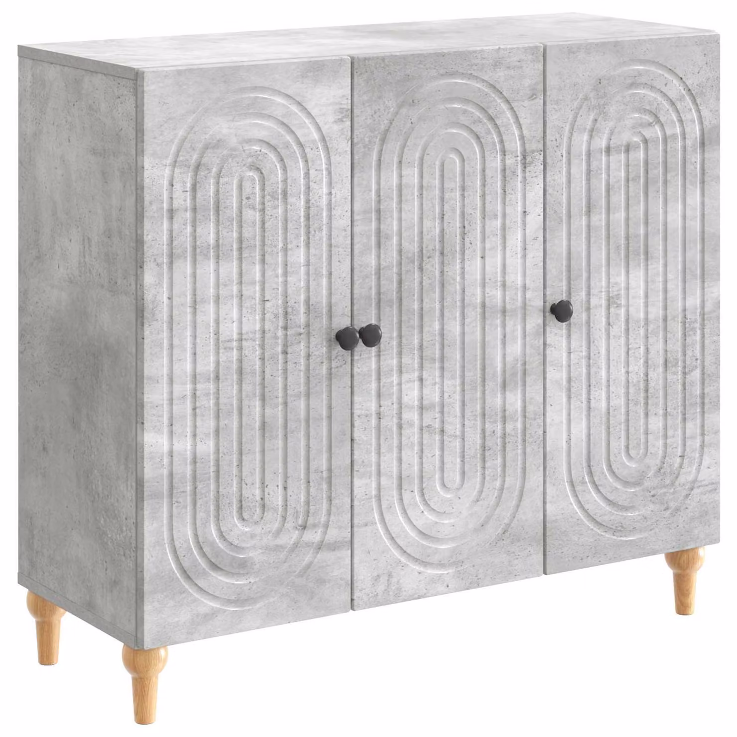 Credenza Grigio Cemento 89 x 34,5 x 80 cm Legno ingegnerizzato