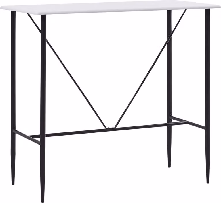 Maison Exclusive - Tavolino da bar bianco 120 x 60 x 110 cm in MDF