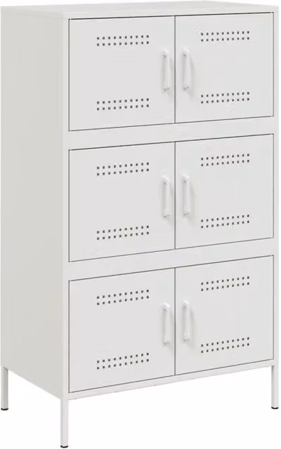 Credenza | Madia | Buffet da pranzo | Armadio da pranzo Bianca 68x39x113 cm in Acciaio