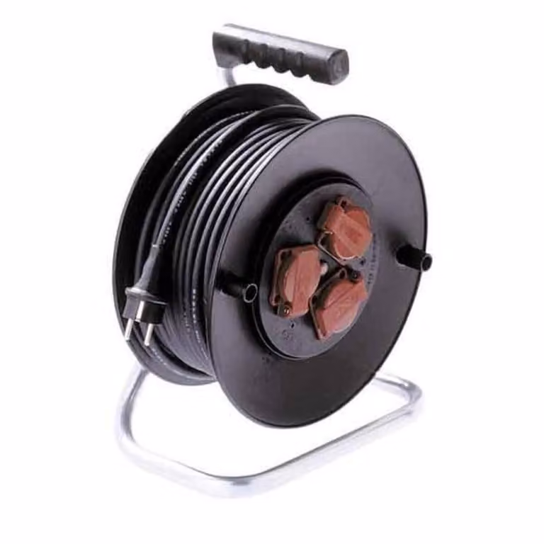 Avvolgicavo retrattile con contatto di protezione BACHMANN, 3 vie 230VAC, IP44, 25 m