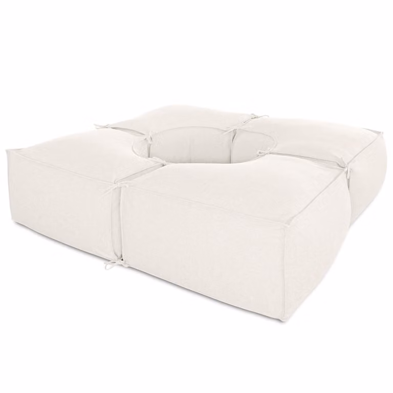 Salottino da esterno 4 moduli Bianco