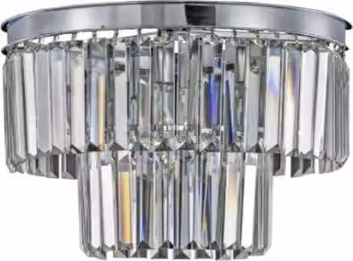 Hereford Fall Mini Chrome - plafond di cristallo 30cm cromo