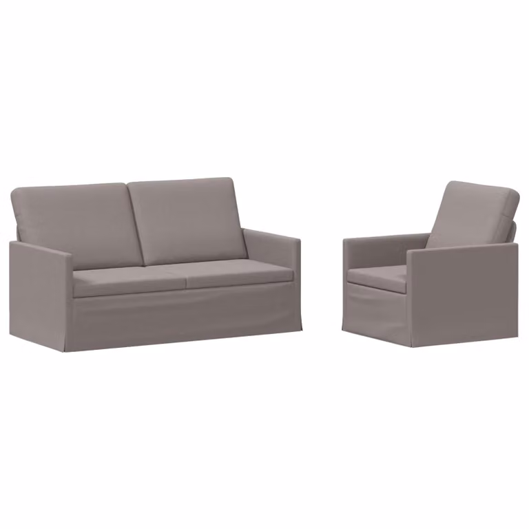 Set di 2 divani moderni vidaXL in tessuto color tortora per il tuo soggiorno