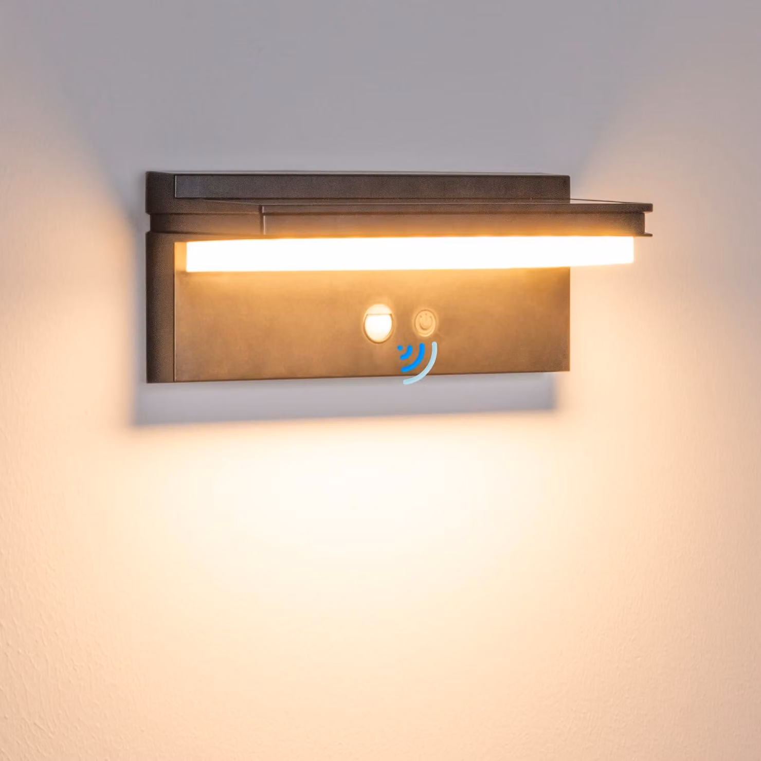 Lampada solare con sensore di movimento, 75 LED, grado di protezione IP65, 4 modalità, temperatura di colore 3000K