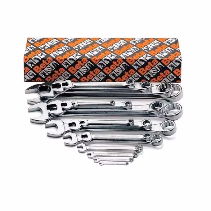 Set di chiavi combinate Beta Serie 42-S17 a forchetta e anello in acciaio cromato argento, 17 pezzi da 6-22 mm – 2