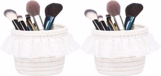 Portaoggetti per il trucco bianco: perfetto per la toeletta, la camera da letto e il bagno.