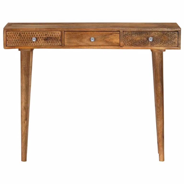 Tavolo Consolle in Legno Massello di Mango 102x30x79 cm