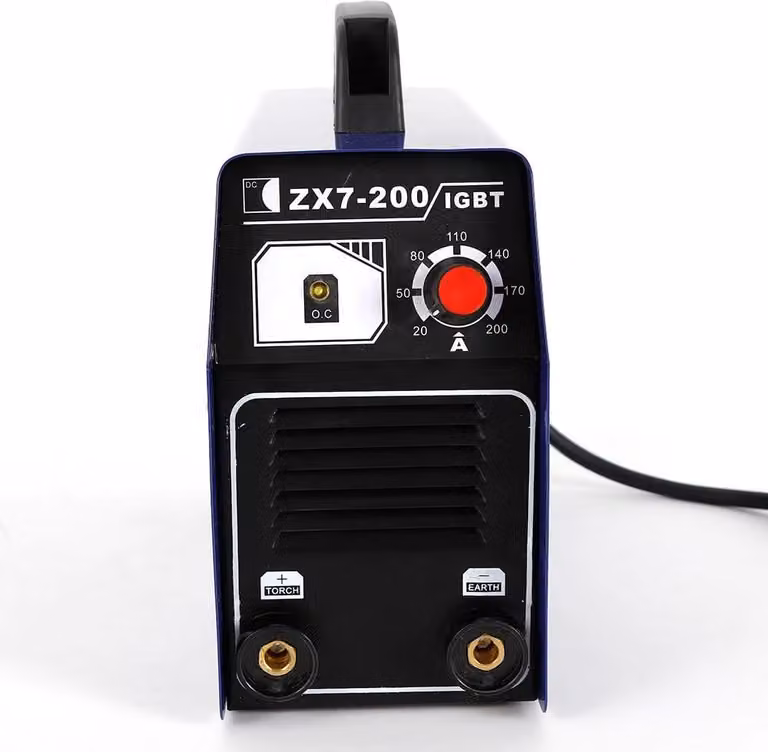 Saldatrice ad elettrodo MMA/ARC - Inverter - 20-120 A - IP21S - Con maschera di saldatura - Blu