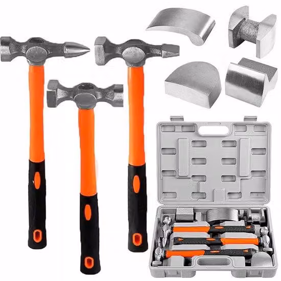 Set per riparazioni auto - Set da 7 pezzi con avvitatore a percussione e trapano - Impugnatura ergonomica