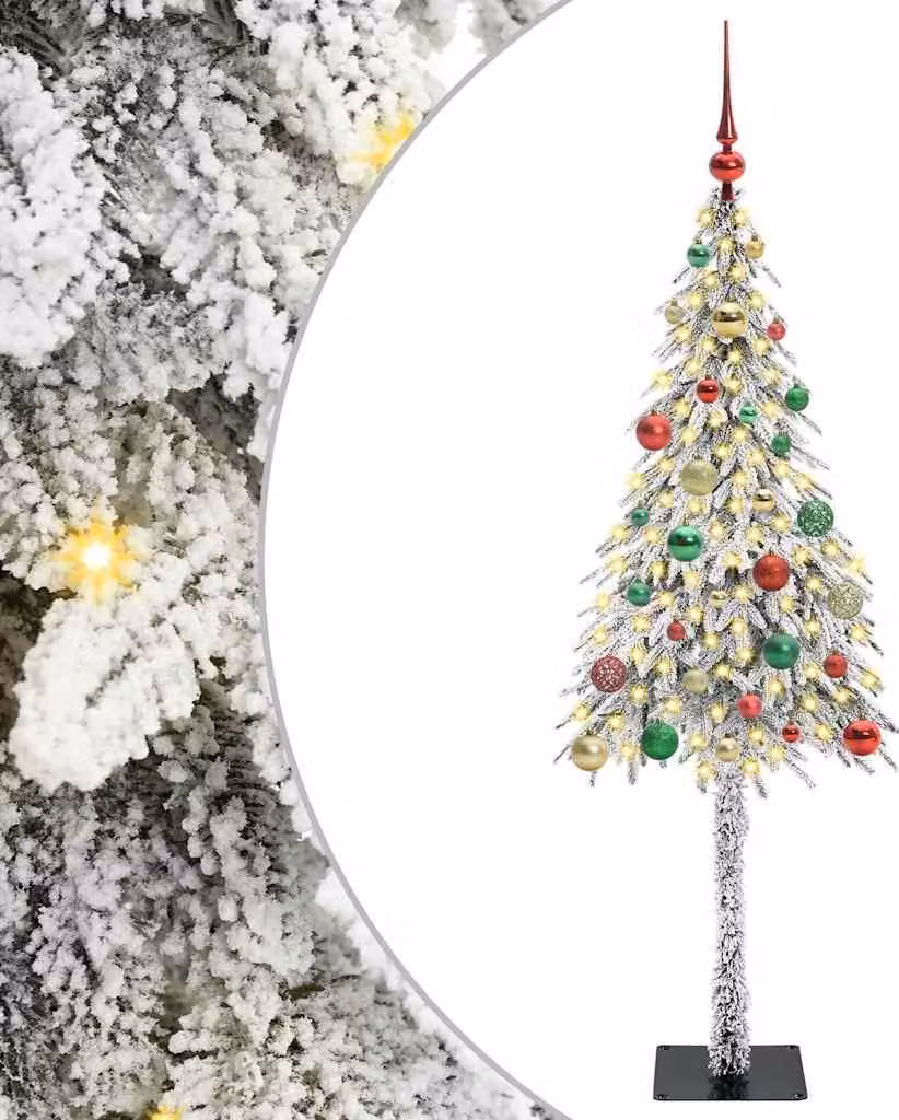 vidaXL Albero di Natale con 150 LED bianchi 150 cm PE e acciaio