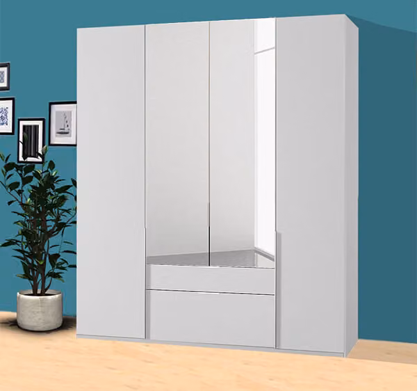 Armadio Wimex Armadio per la camera da letto New York bianco 180 cm specchio