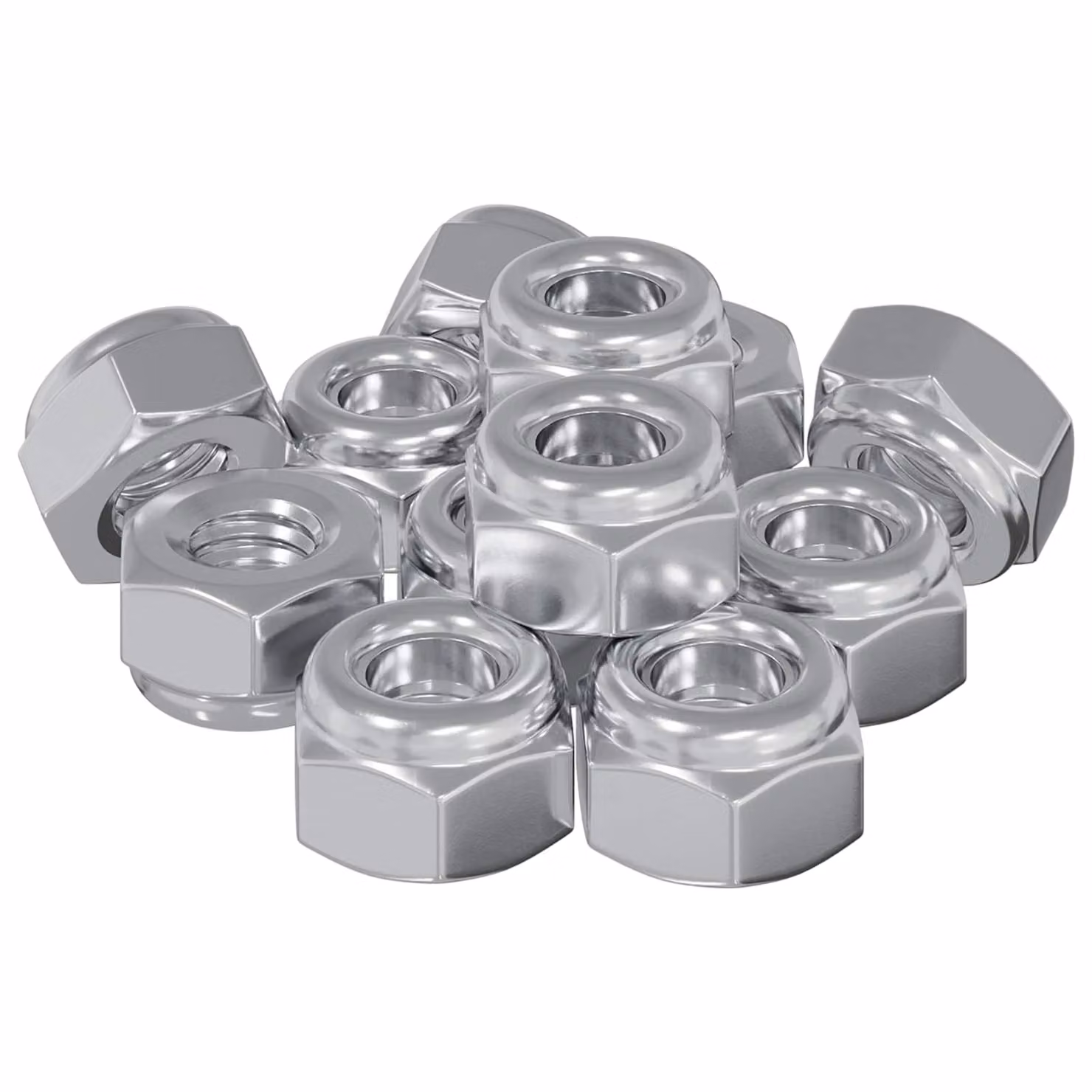 vidaXL Dado 9574 pz Argento M6 x 10 mm Ferro