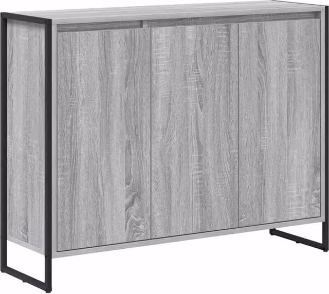 Tavolino laterale in stile industrial Grigio Sonoma L: 96,5 cm, P: 30 cm, H: 75 cm