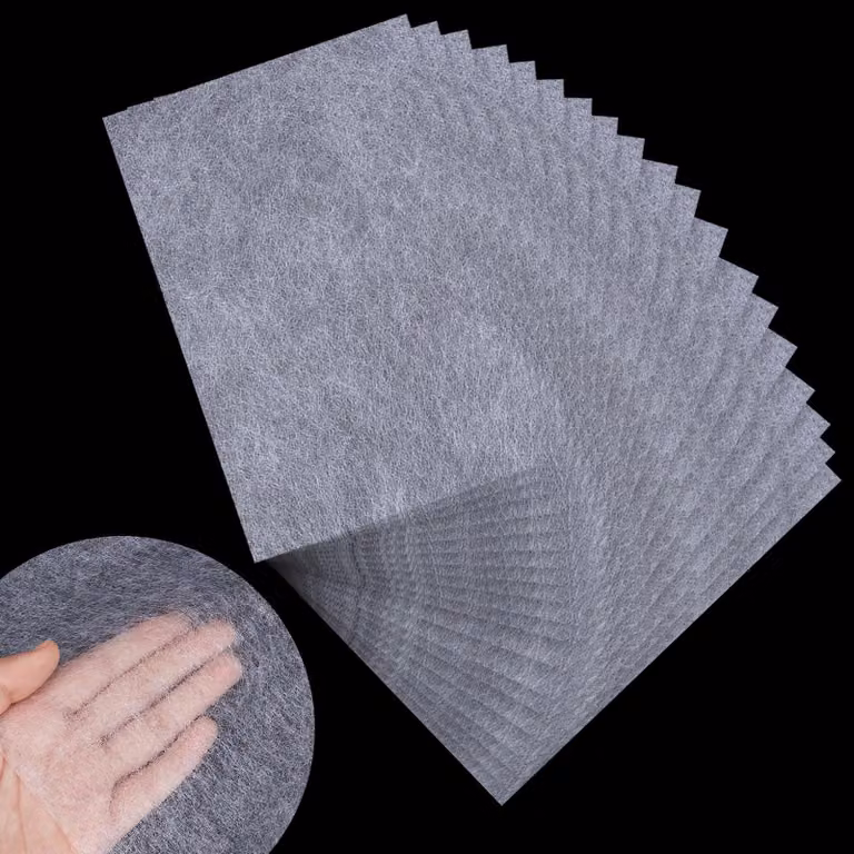 50 fogli di tessuto non tessuto termoadesivo, dimensioni 20x30 cm, utilizzabili su entrambi i lati, leggeri