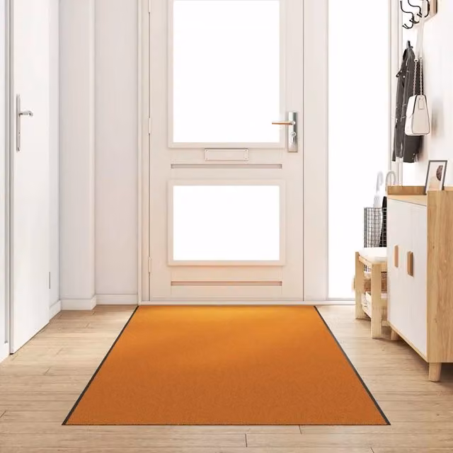 Tappetino moderno rettangolare vidaXL arancione e nero in poliammide e PVC, L: 350 cm, P: 120 cm, H: 1 cm