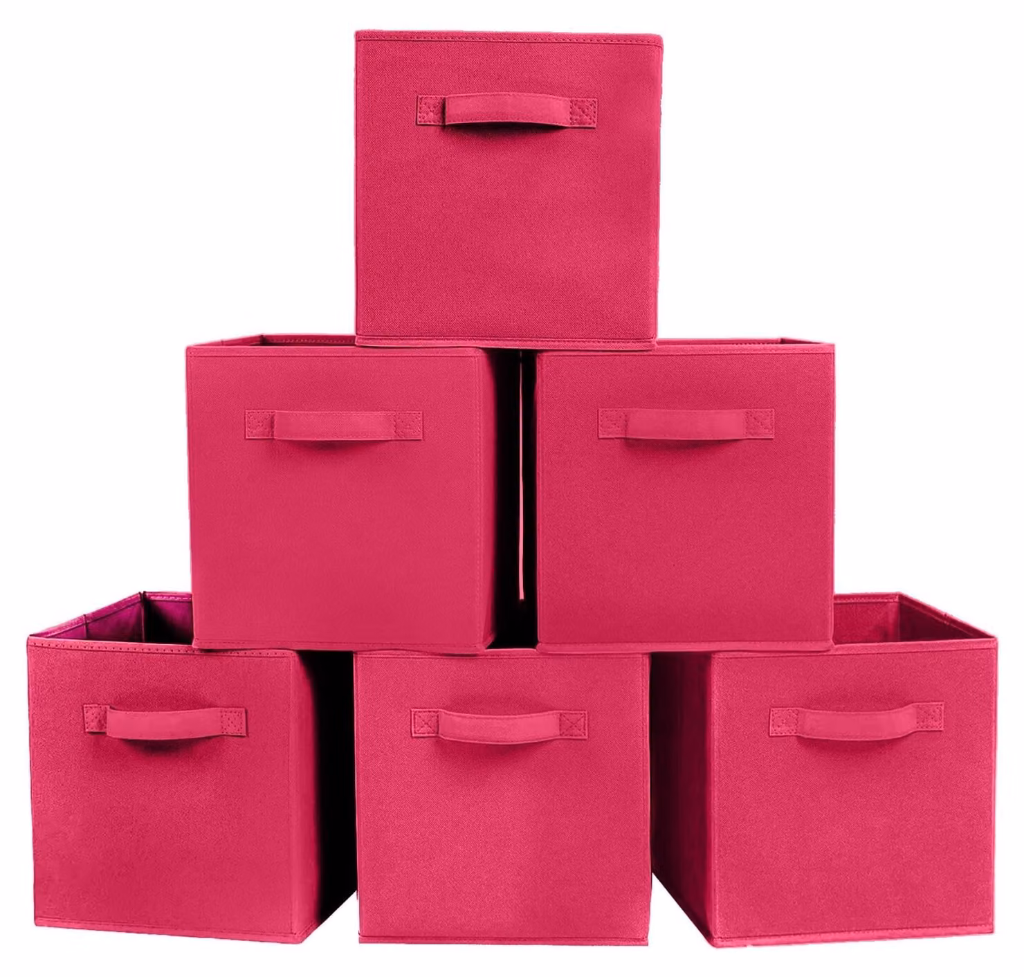 Omgoods - Contenitore pieghevole - Organizer fucsia per articoli per la casa