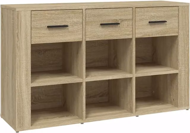 Credenza Buffet da pranzo in Legno Multistrato Rovere Sonoma Marrone L: 100 cm, P: 30 cm, H: 59,5 cm – 1