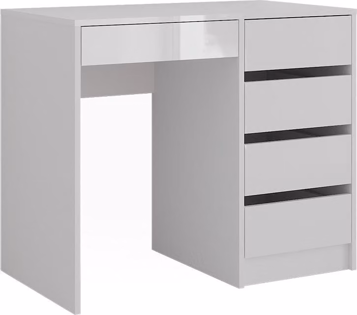 Tavolo da toeletta Vicco Sherry Bianco/Bianco lucido 89.8 cm senza specchio, Model 57703