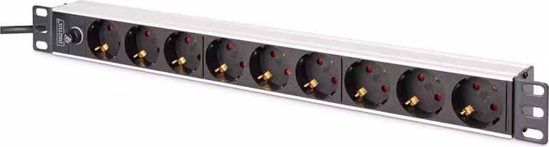 Digitus DN-95437 DIGITUS Steckdosenleiste 9-fach 19" Alu. 1HE 2m schwarz