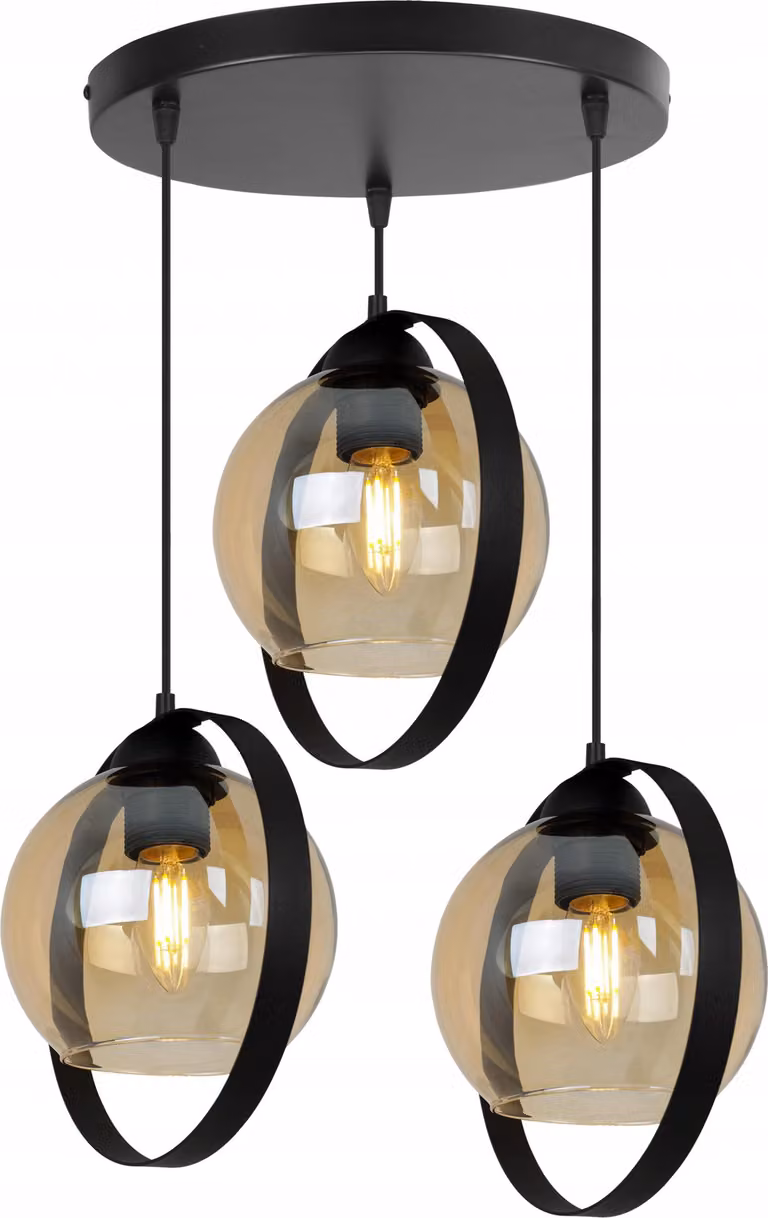 Moderna Lampada A Sospensione Con Anelli In Vetro