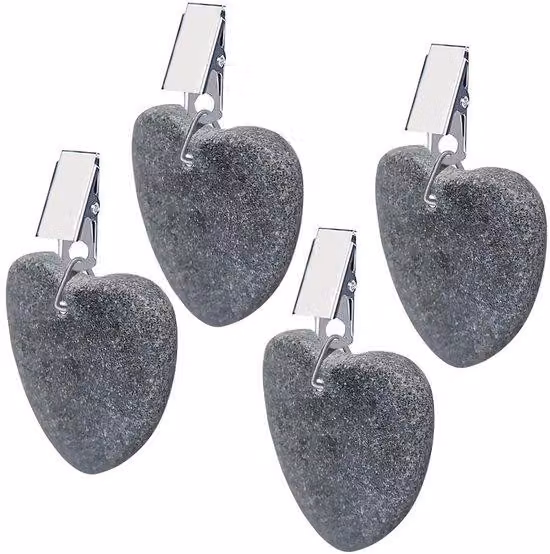 Set di pesi da tavolo in pietra, 4 pezzi, pietra naturale, 58 g