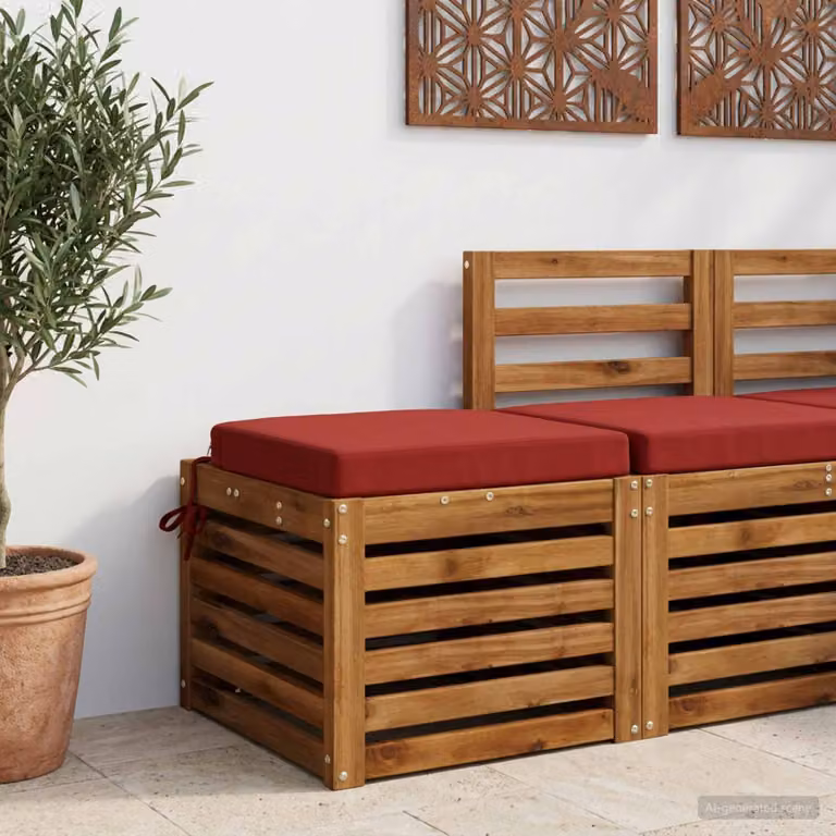 Cuscino per sedile vidaXL SOEST in poliestere rosso vino con rivestimento rimovibile e lavabile