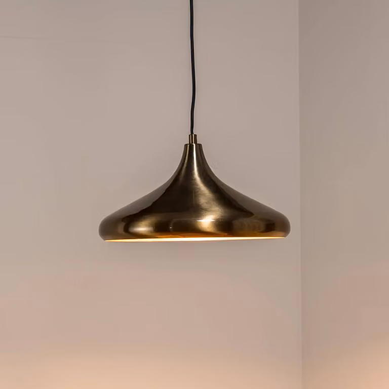 Lampada a sospensione Berceste 208-S Opviq, dimmerabile, Ottone / Oro, Soggiorno / Sala da pranzo, Metallo, Lampada a sospensione