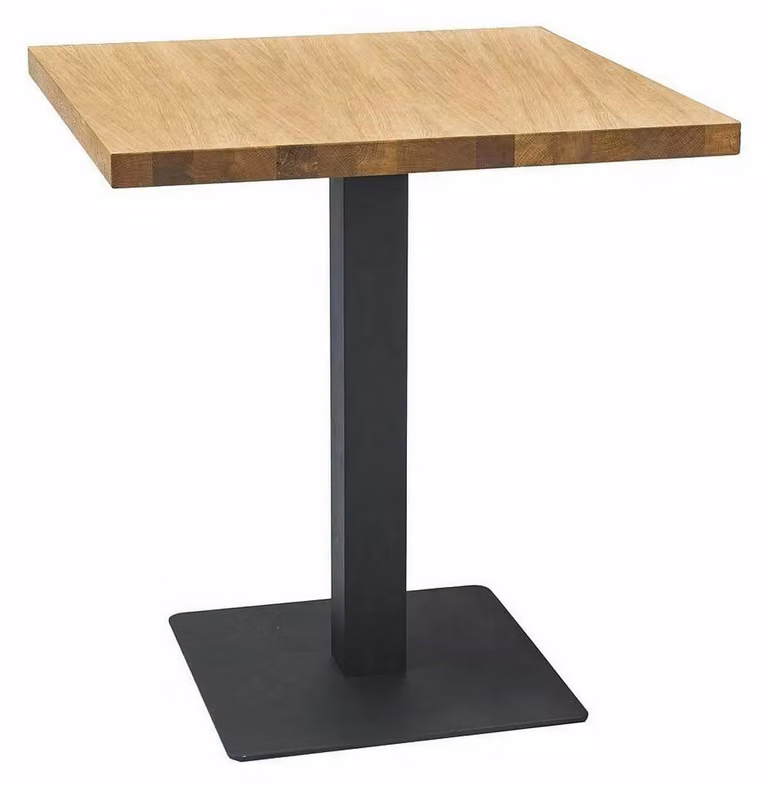 Tavolo da pranzo KYRYLO 3 - 70x70, rovere / nero