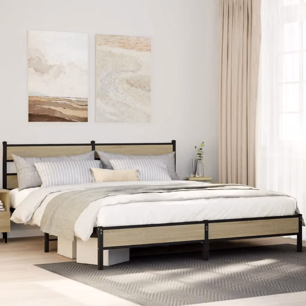 Giroletto in metallo e MDF vidaXL colore marrone L: 187 cm, P: 91,5 cm, H: 219 cm – 1