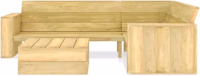 Set Divani da Giardino 2 pz in Legno di Pino Impregnato 3053195