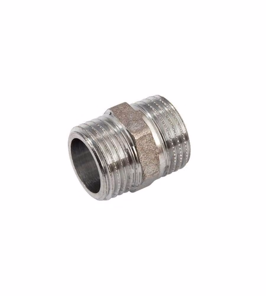 Raccordo nipple doppia vite Idro Bric in ottone cromato 1/2" – 2