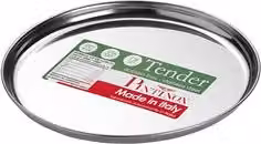 Vassoio tondo da cameriere Pinti Professional in acciaio inox color argento Diametro: 36 cm