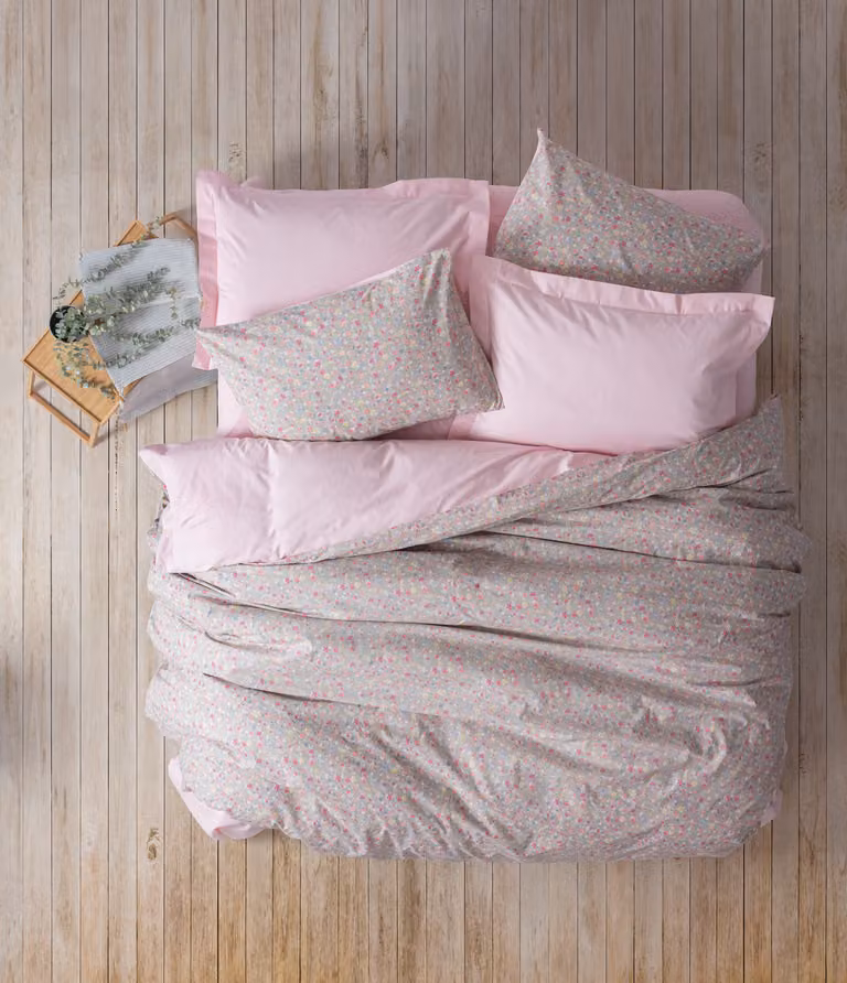L'Essentiel Linge de Maison, Sihu- CTN6424, Rosa, piumino, 100% cotone ranforce