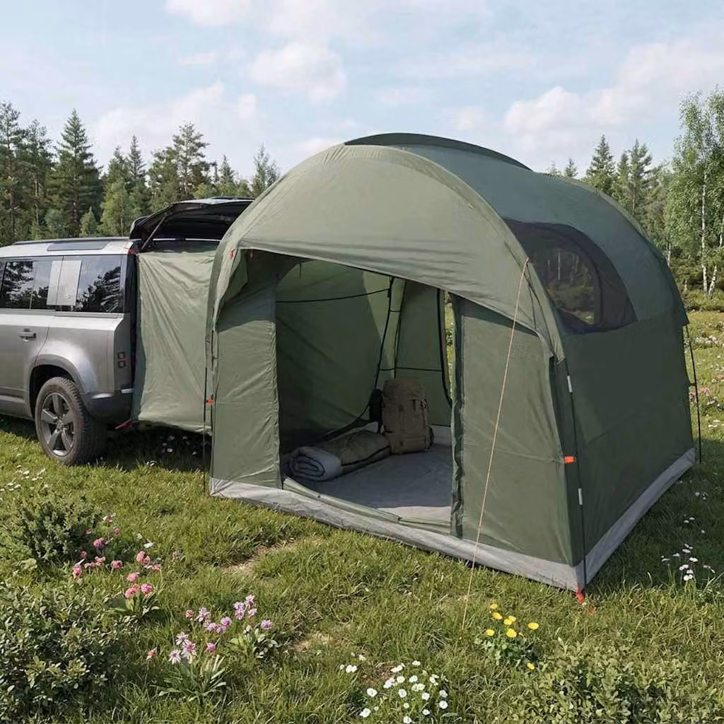 Tenda da tailgate impermeabile vidaXL per 4 persone, colore verde