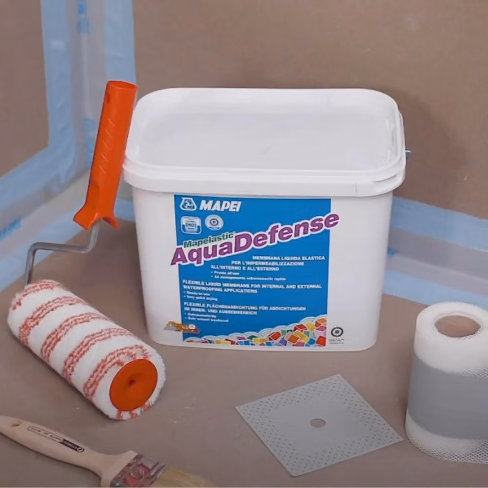 Membrana liquida elastica impermeabilizzante Mapei Aquadefense colore bianco, confezione da 15 kg – 2