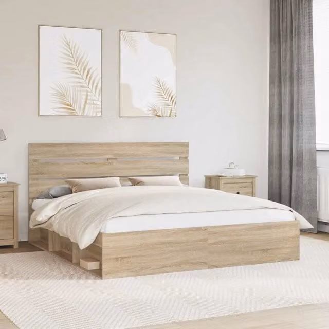 Struttura del letto Sonoma 200 x 200 cm Pino massello 3411706