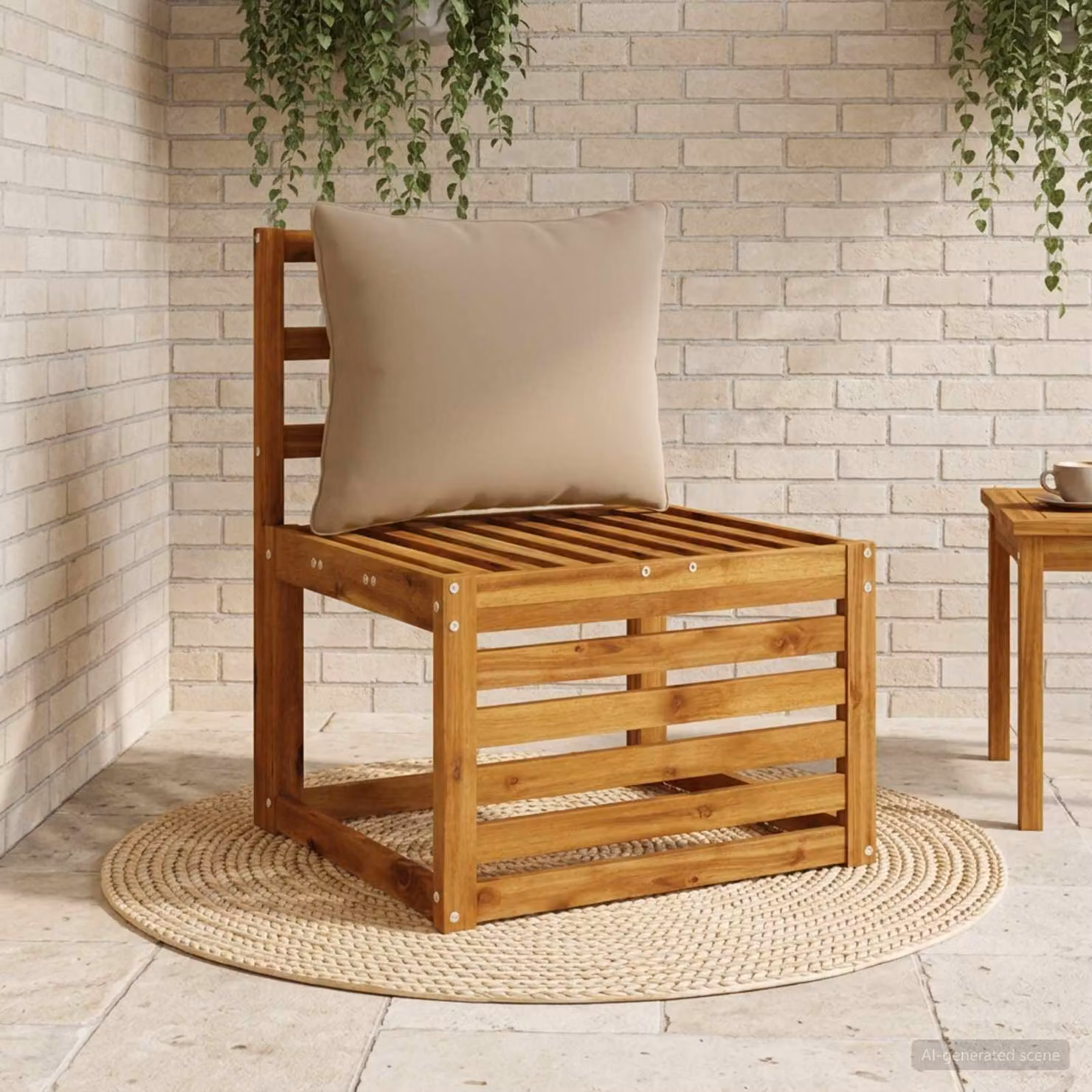 Cuscino per schiena vidaXL PUTTEN in poliestere, colore tortora/grigio/beige