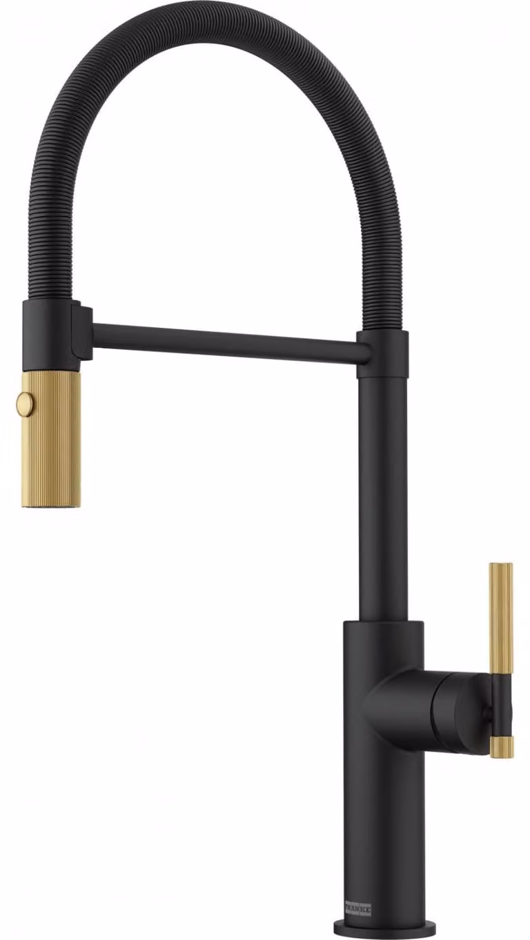 Franke Maris Stripes Rubinetto Da Cucina Verticale Nero-Oro/Oro Antico 115.0747.679