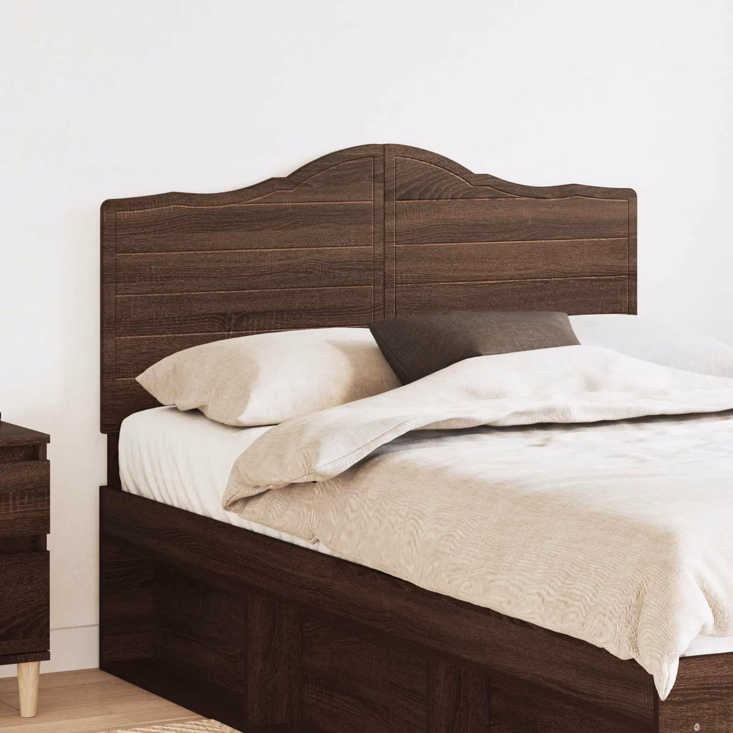 Testiera per letto moderna vidaXL in legno ingegnerizzato color rovere marrone