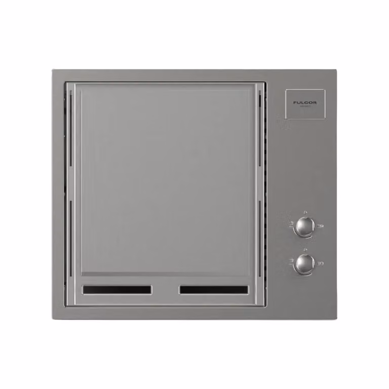 Barbecue a gas Professional Outdoor 60 Fulgor da incasso in acciaio inox, con teppan yaki, 60 cm