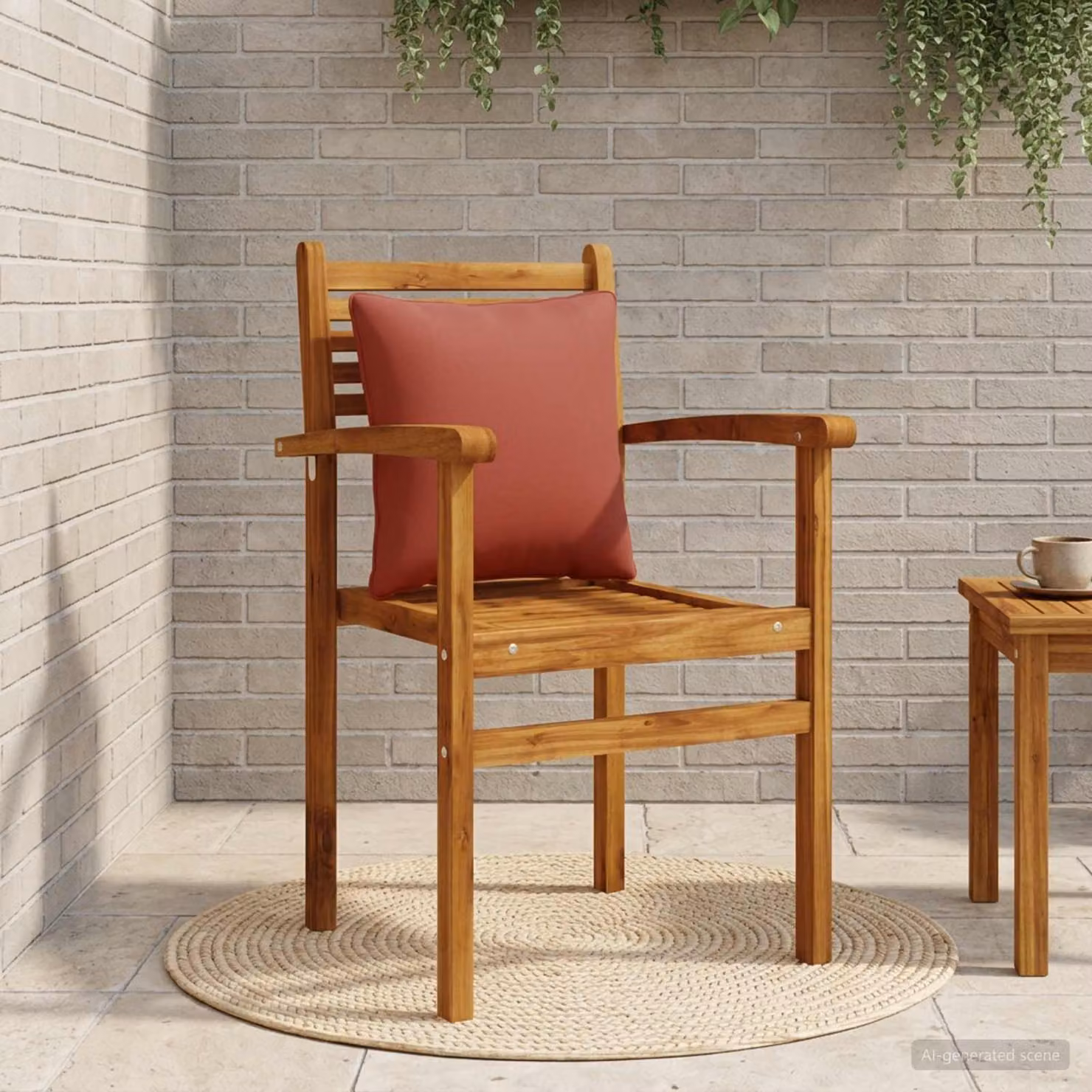 Cuscino per schiena vidaXL PUTTEN rosso in 100% poliestere con rivestimento rimovibile e lavabile in lavatrice